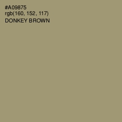 #A09875 - Donkey Brown Color Image